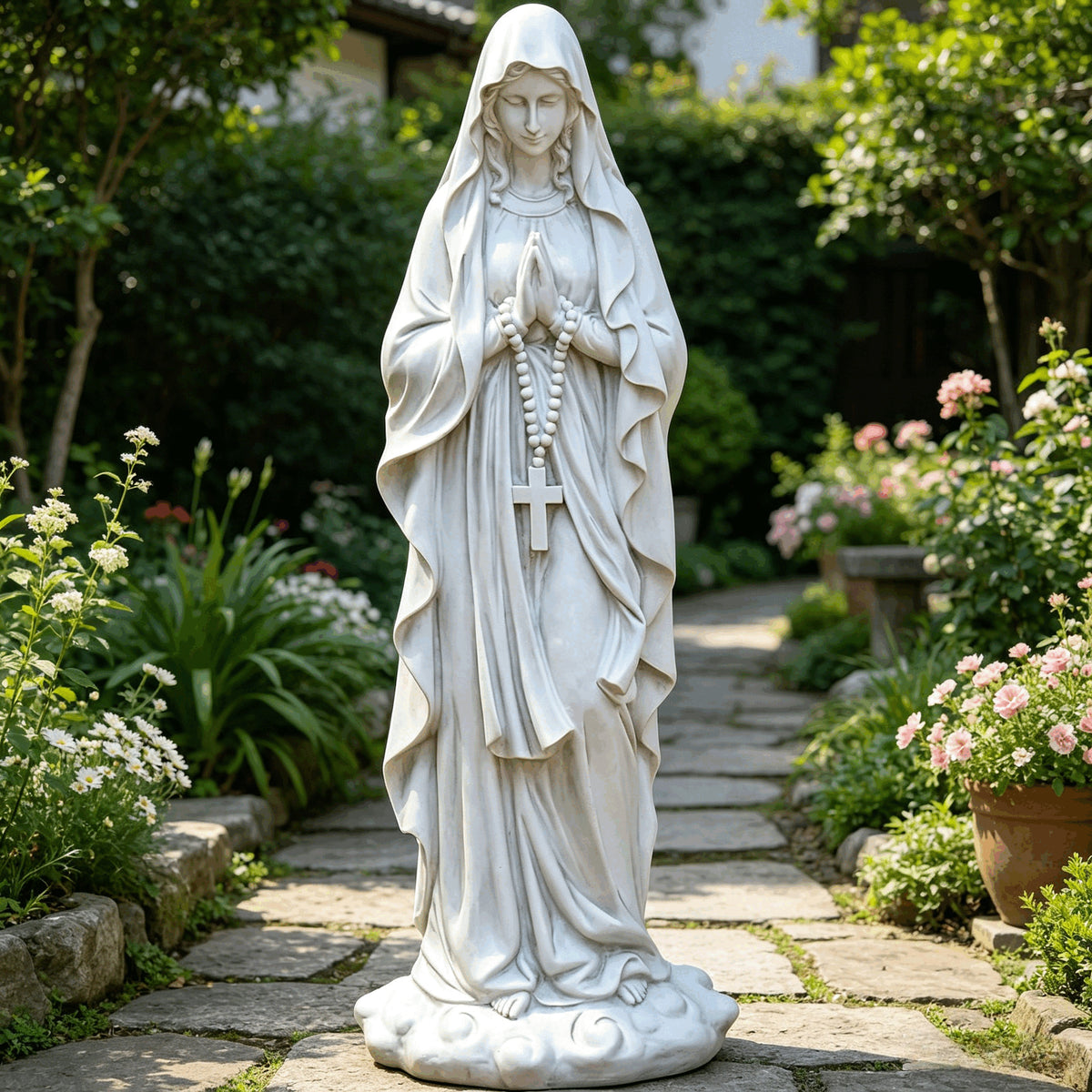Best Garden 31.5" Large Madonna Prayer Statue with Weather-Resistant Resin - view 2