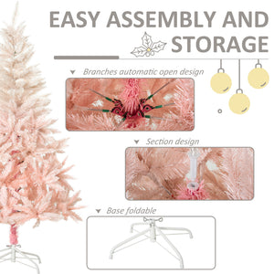 HOMCOM 7ft Unlit Spruce Artificial Christmas Tree