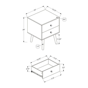 Accent Table & Storage Drawers - Black