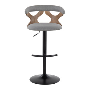 Gardenia - Contemporary Adjustable Barstool & Swivel With Rounded T Footrest (Set of 2)