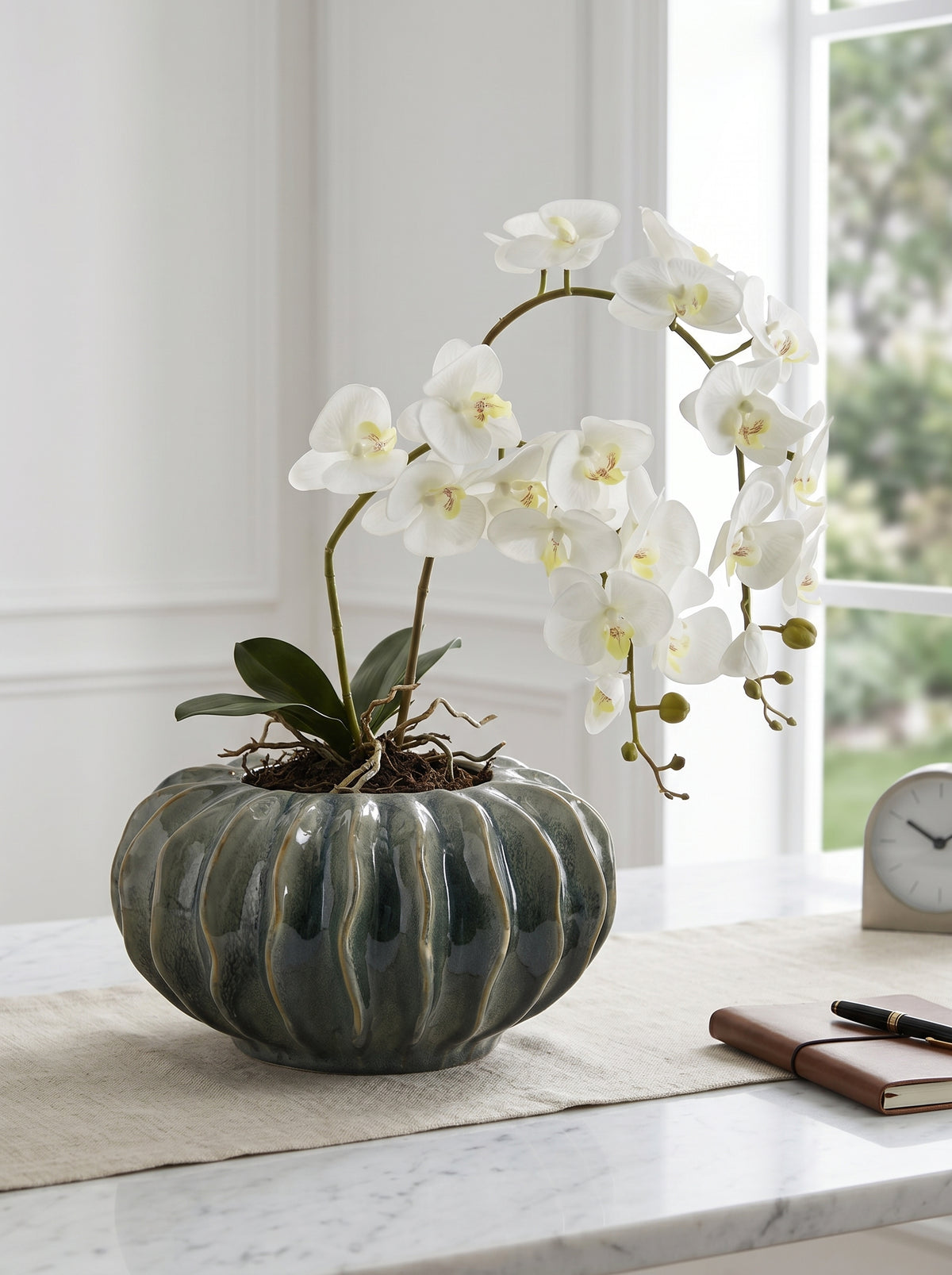D13.2x7.5" Sculptural Cactus Vase