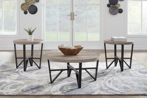 Deanlee - Occasional Table Set (Set of 3) - Grayish Brown / Black - Best Buy Furniture