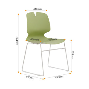 Modern Stacked Office Chairs (Set of 4)