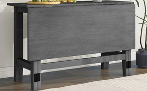 TOPMAX Farmhouse Wood Extendable Dining Table with Drop Leaf