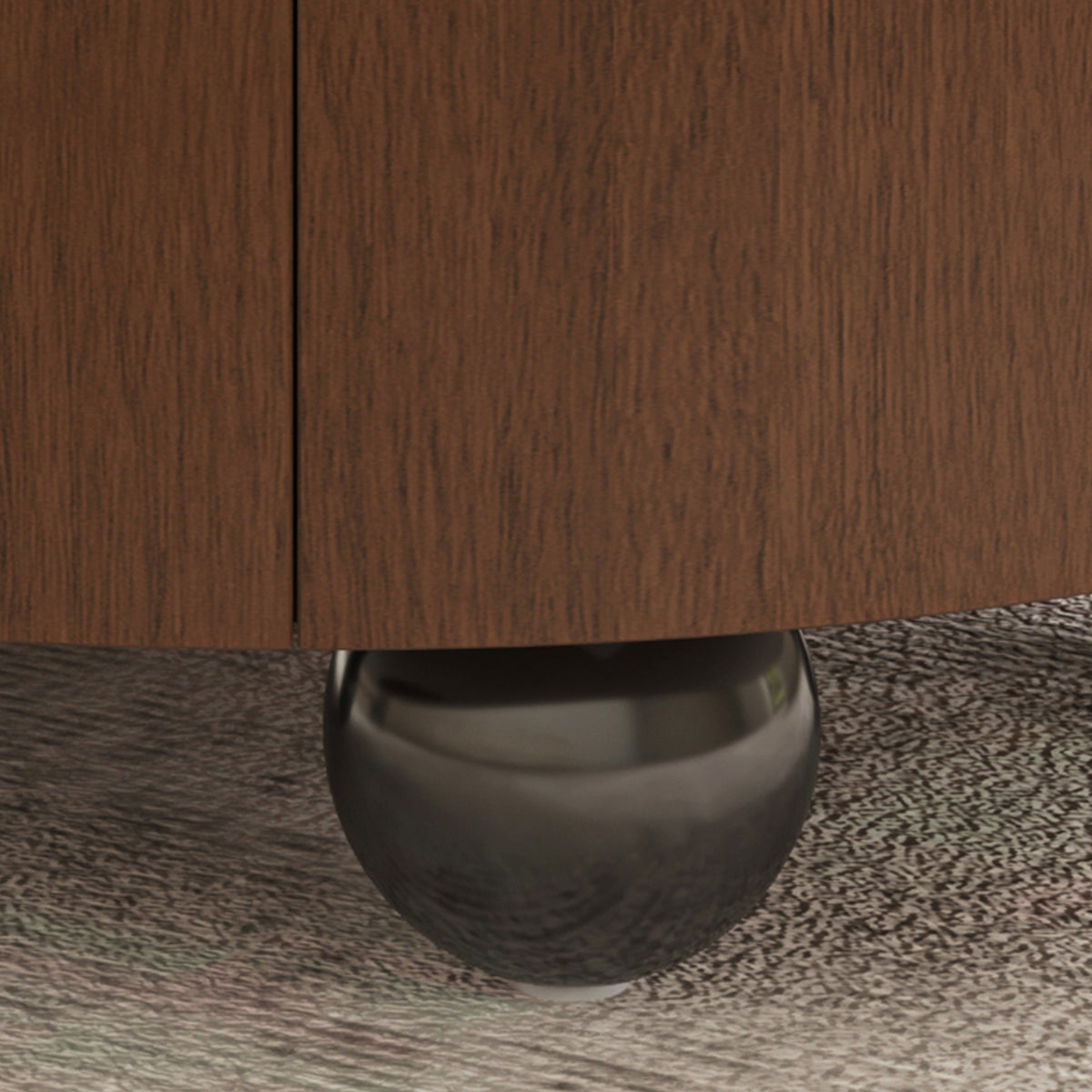 35.43 Inch Drum Shaped Round Coffee Table