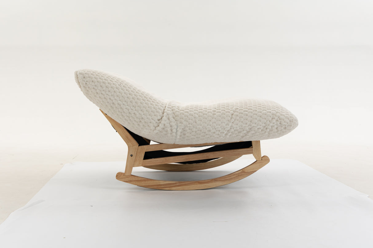 Bean Bag Rocking Chair with Solid Wood Frame