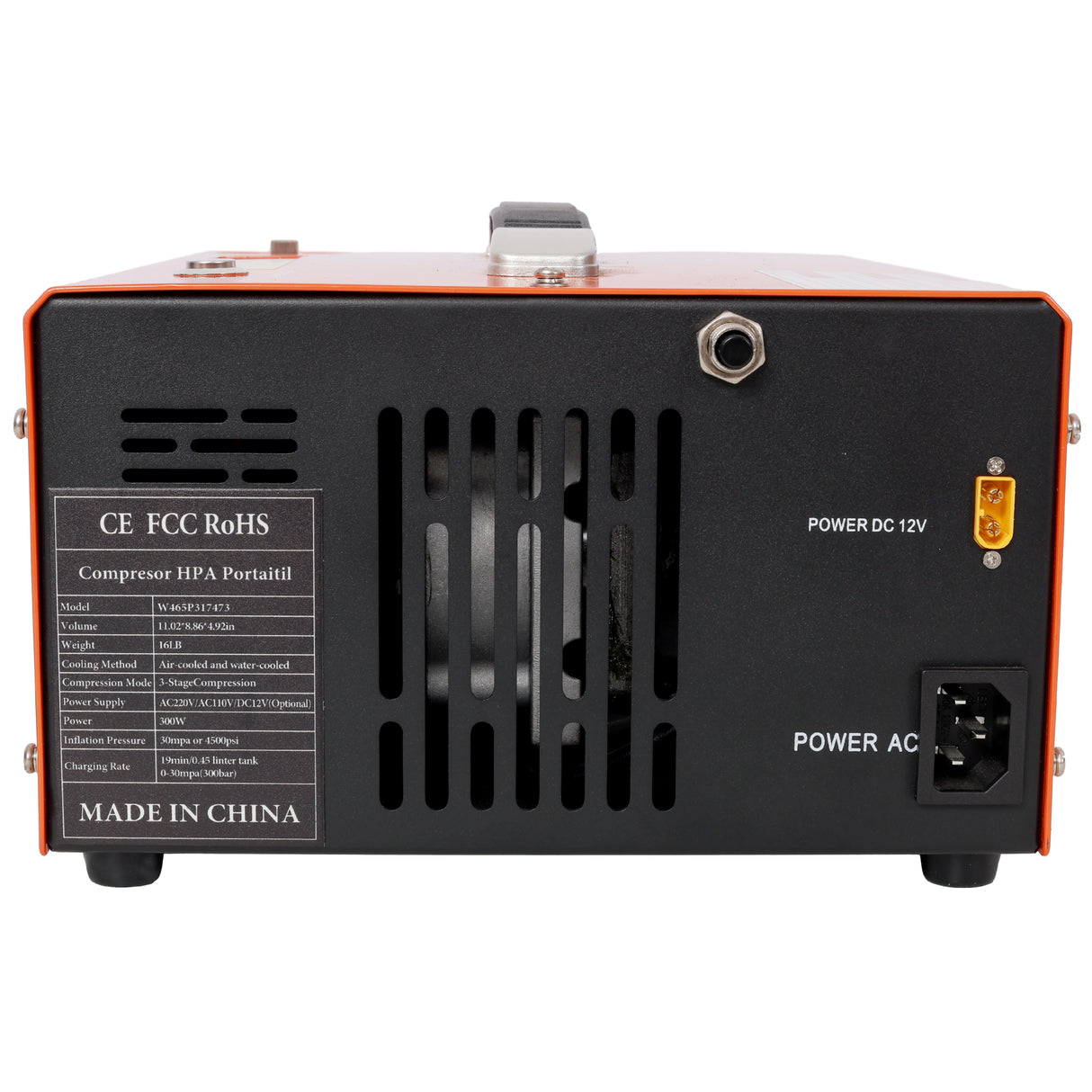 PCP Air Compressor, 4500PSI Portable PCP Airgun Compressor with Built-in Converter