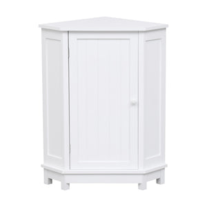 Bathroom Cabinet Triangle Corner Storage Cabinet With Adjustable Shelf Modern Style