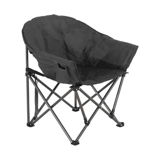 Set of 2 Oversized Camping Chairs with Side Pocket