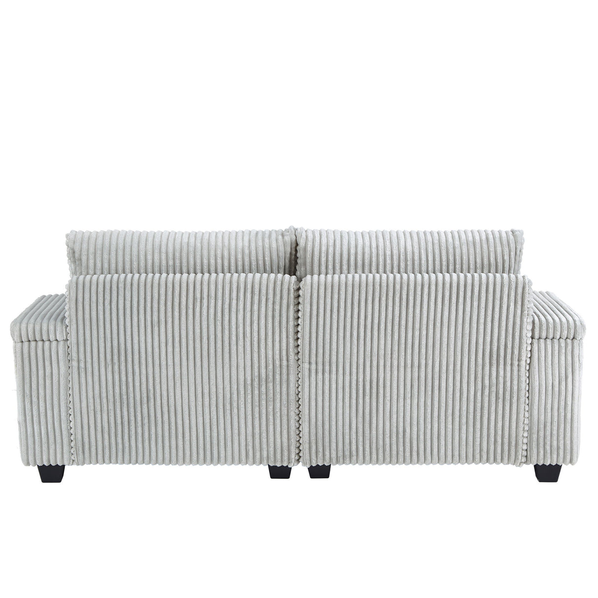 Modern Chaise Sofa With Adjustable Backrest, Cup Holders, Phone Holder & Storage Compartments For Living Room