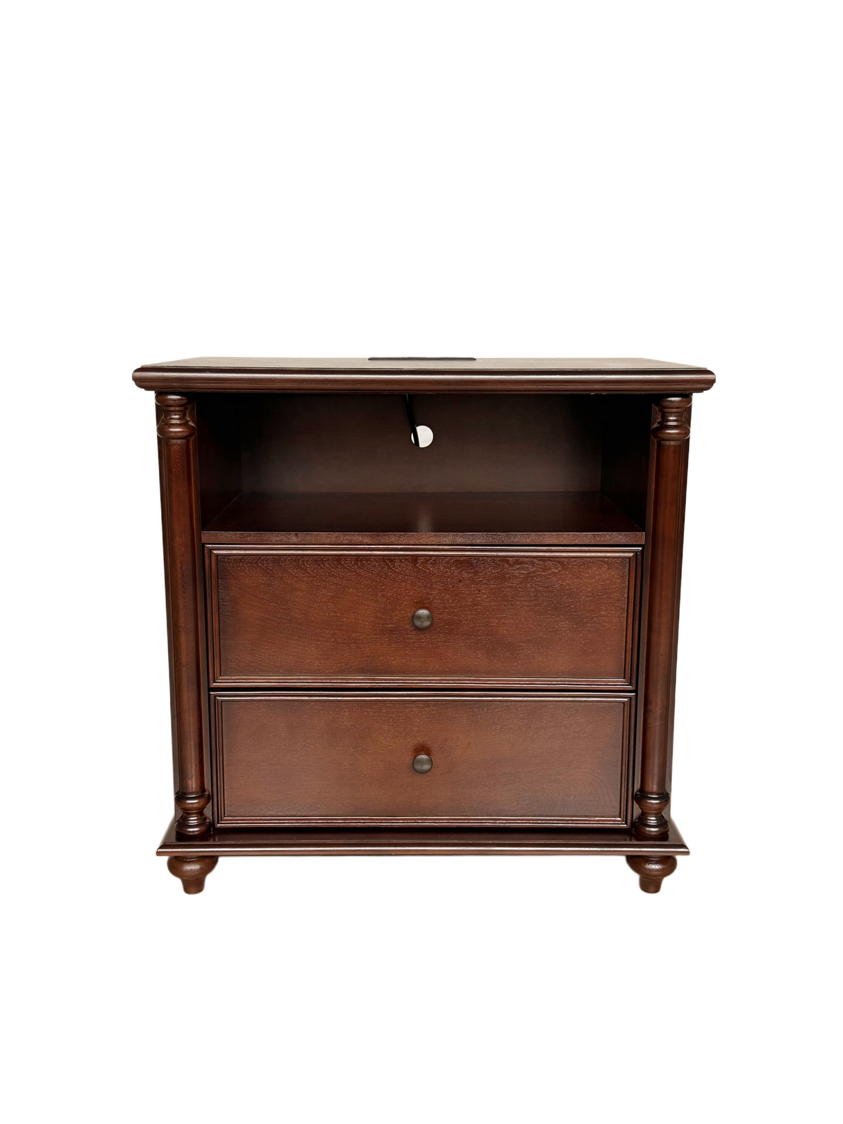 28" Nightstand with Charging Station, Rustic