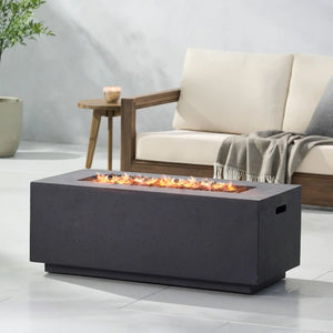 Contemporary Outdoor 40,000 Btu Propane Fire Pit - Best Buy Furniture