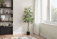 52" Tall, Artificial Plant, Rubber Tree, Indoor, Fake, Floor, Greenery, Potted, Real Touch, Decorative - Green / Black - Best Buy Furniture
