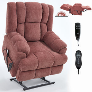 Dual Motor Heat Massage Electric Power Lift Recliner