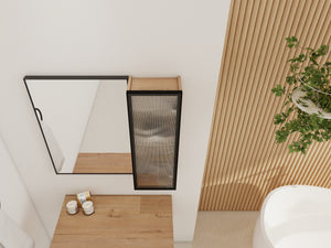 10'' Bathroom Wall Mirror Cabinet with Acrylic Door