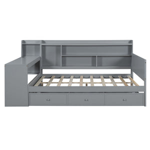Daybed With 3 Drawers USB Ports And Desk
