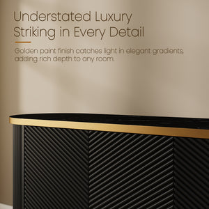 63" Diagonal Fluted Sideboard Cabinet with Storage