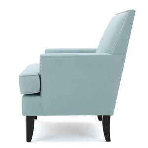 Serenada - Upholstered Fabric Club Chair With Nailhead Trim And Tapered Birch Legs