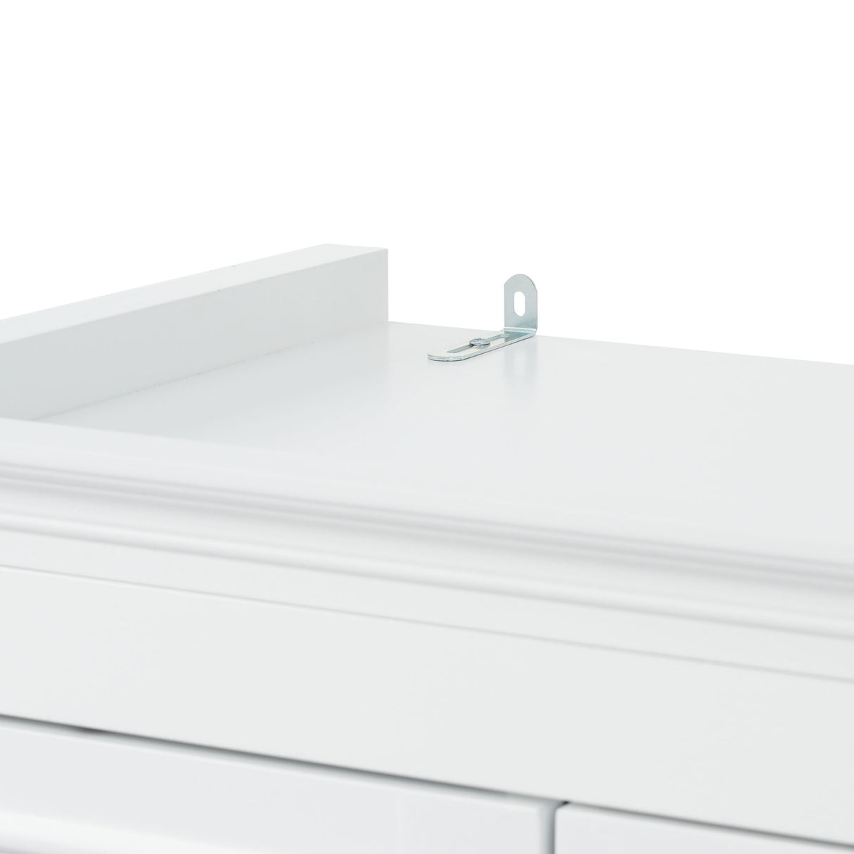 Freestanding Bathroom Vanity, Elegant Design With 4 Doors & 1 Drawer, Adjustable Shelves, Damping Hinges - White