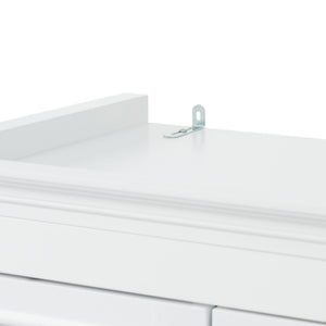 Freestanding Bathroom Vanity, Elegant Design With 4 Doors & 1 Drawer, Adjustable Shelves, Damping Hinges - White