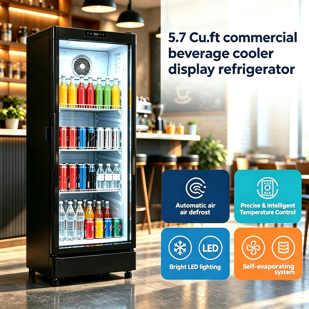 5.7 Cu.Ft Commercial Beverage Cooler