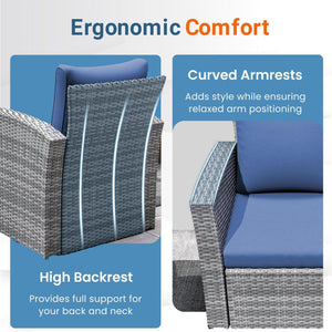 Modern Patio Set With Table And Cushions