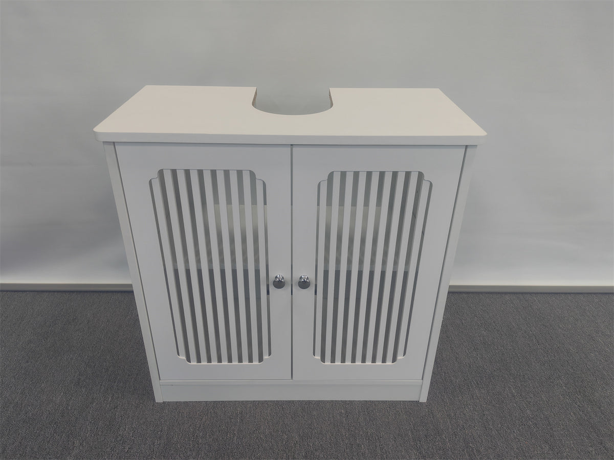 Louvered Double-Door Floor-Standing Bathroom Vanity