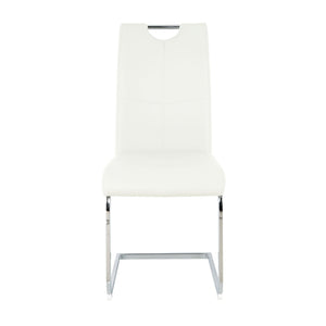 Modern Dining Chairs With Padded Seat And Metal Legs