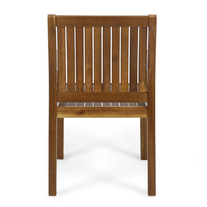 Amethyst - Outdoor Dining Chair With Slat Design (Set of 2) - Natural