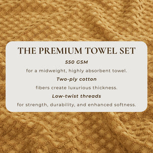 Cotton Diamond Waffle Weave Bath Towel Set - Grayson Collection