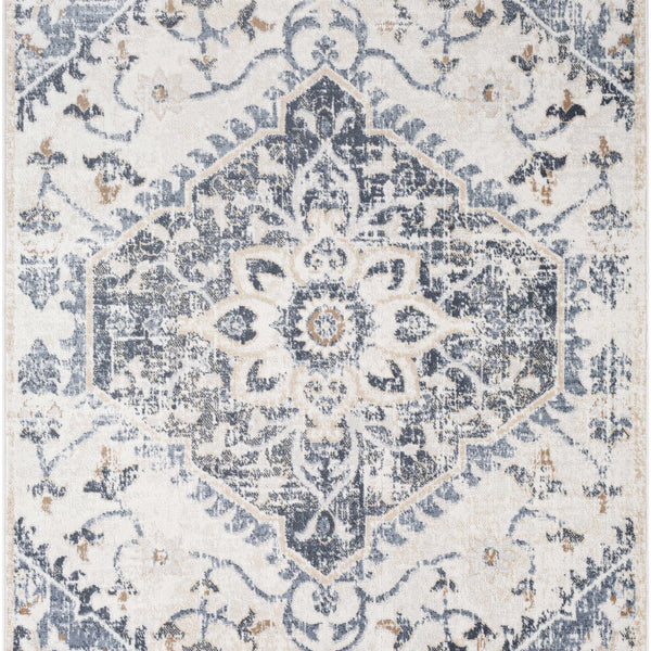 Biggleswade Denim Medallion Area Rug