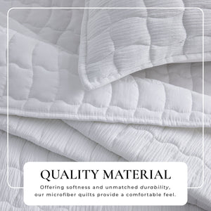 Gauze-Inspired Texture Quilt Set - Wave Stitch Collection