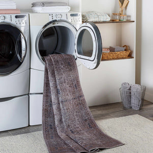 Brown Ballinasloe Vintage Washable Area Rug - Clearance