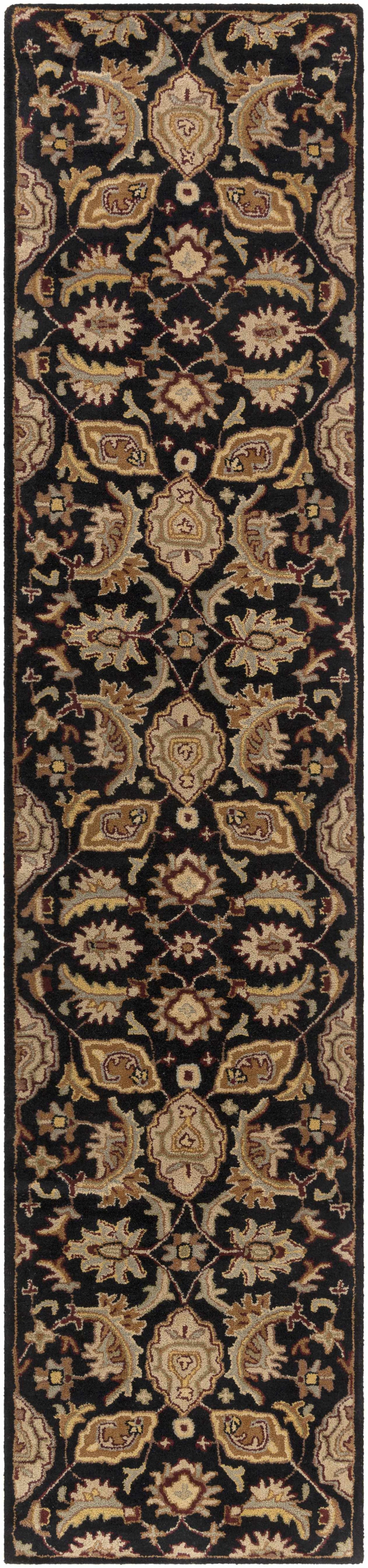Blomkest Black&Yellow Traditional Wool Carpet