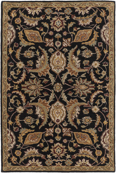 Blomkest Black&Yellow Traditional Wool Carpet