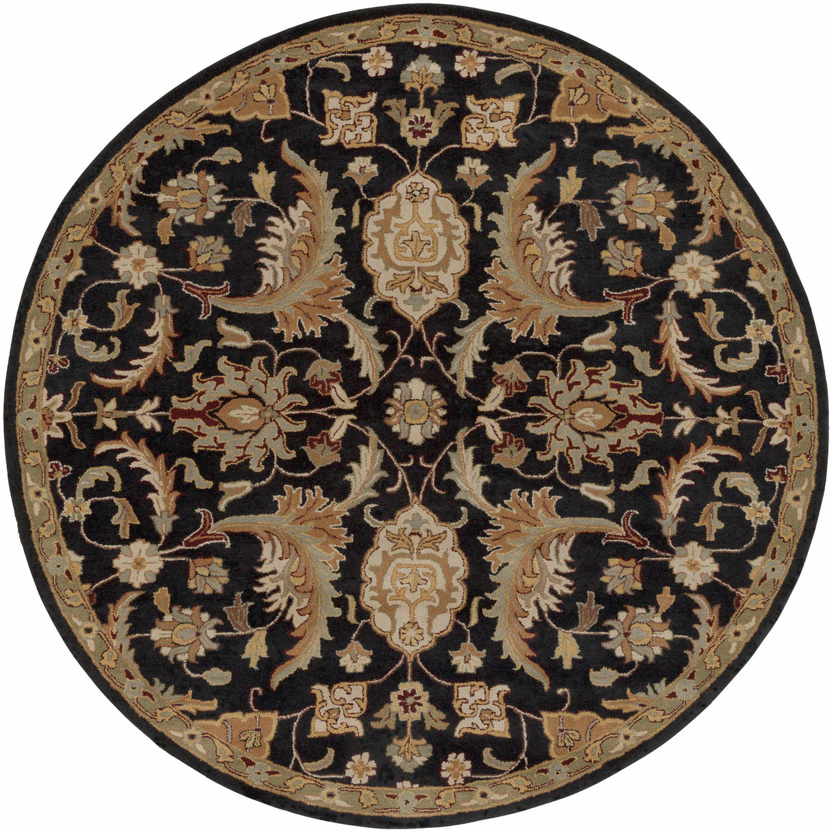 Blomkest Black&Yellow Traditional Wool Carpet
