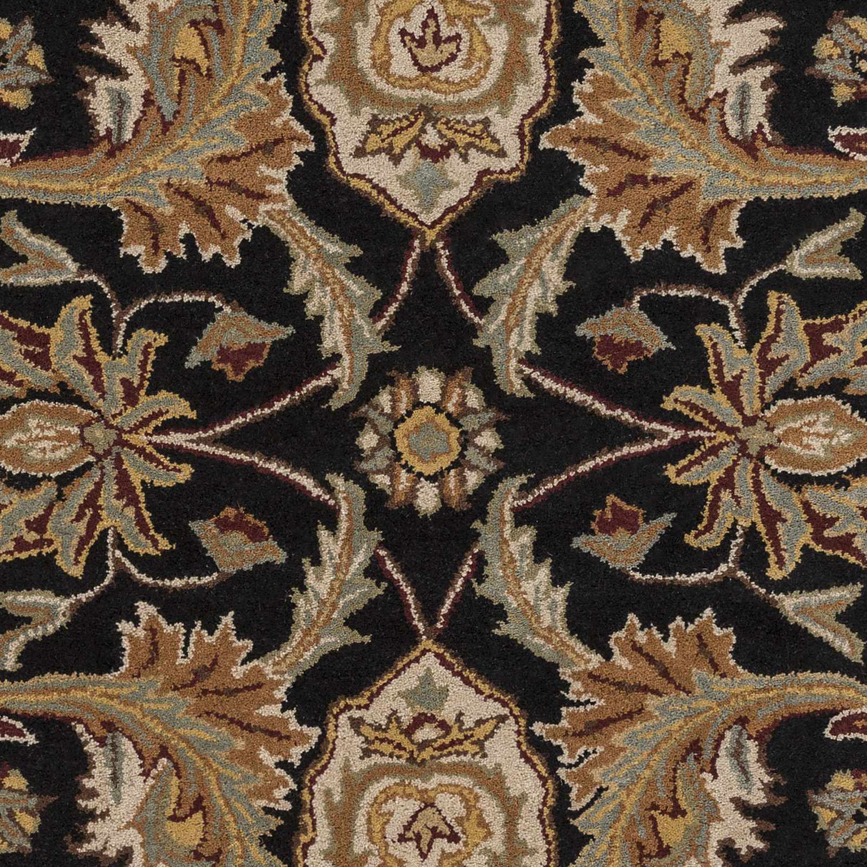 Blomkest Black&Yellow Traditional Wool Carpet
