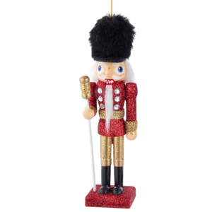 The Glittering Soldier in Red Nutcracker Ornament