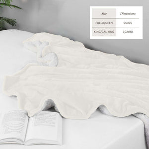 Velvet Plush Sherpa Bed Blanket by Great Bay Home