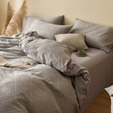 Boho Tufted Bedding Set / Gray