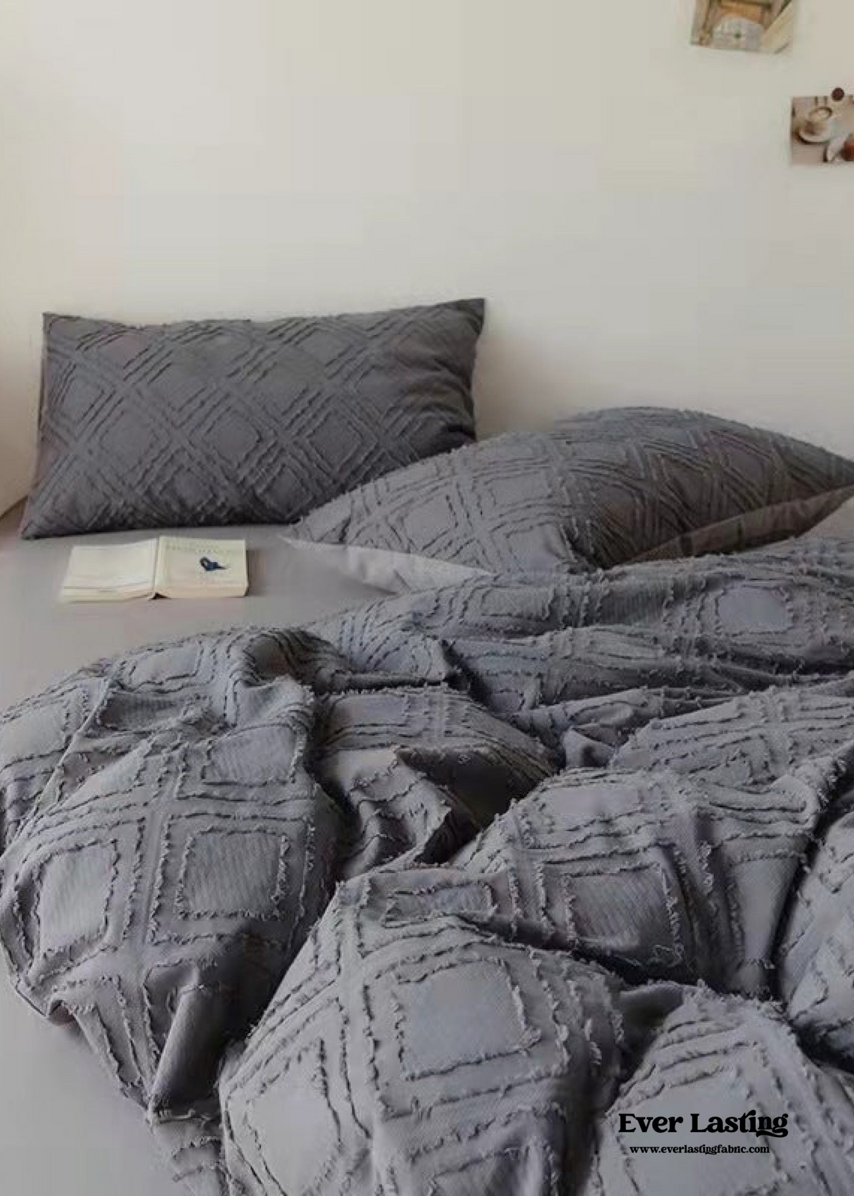 Boho Tufted Bedding Set / White