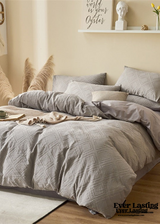 Boho Tufted Bedding Set / White
