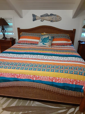 Boho Stripe 3-Piece Quilt Set