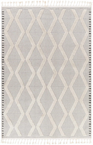Bolong High/Low Pile Rug with Tassels - Clearance