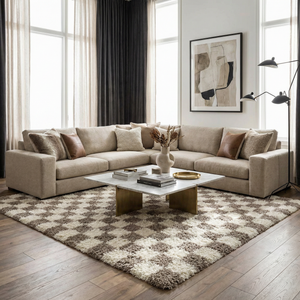 Boutique Rugs Atira Brown Checkered Area Rug - view 2