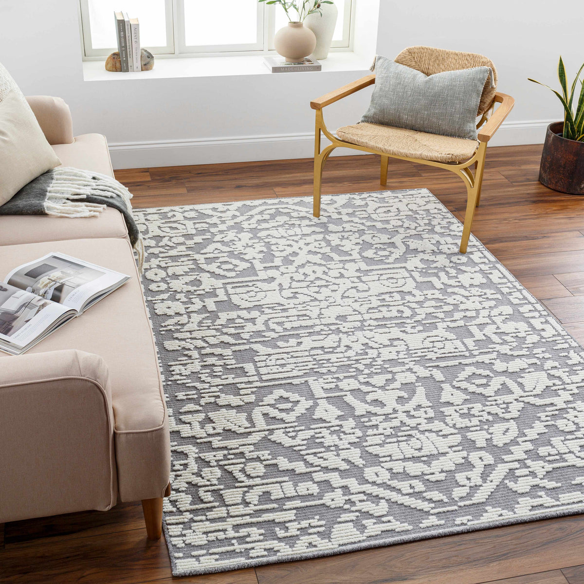 Boutique Rugs Beren Gray Washable Area Rug - view 2