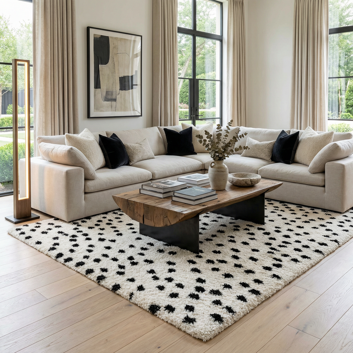 Boutique Rugs Cansu Black & White Dotted Area Rug - view 2