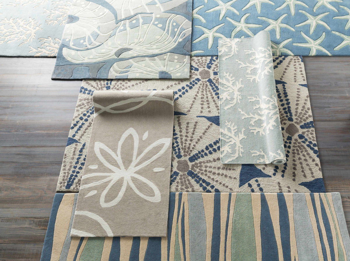 Boutique Rugs Carversville Ice Blue Botanical Wool Rug - view 4