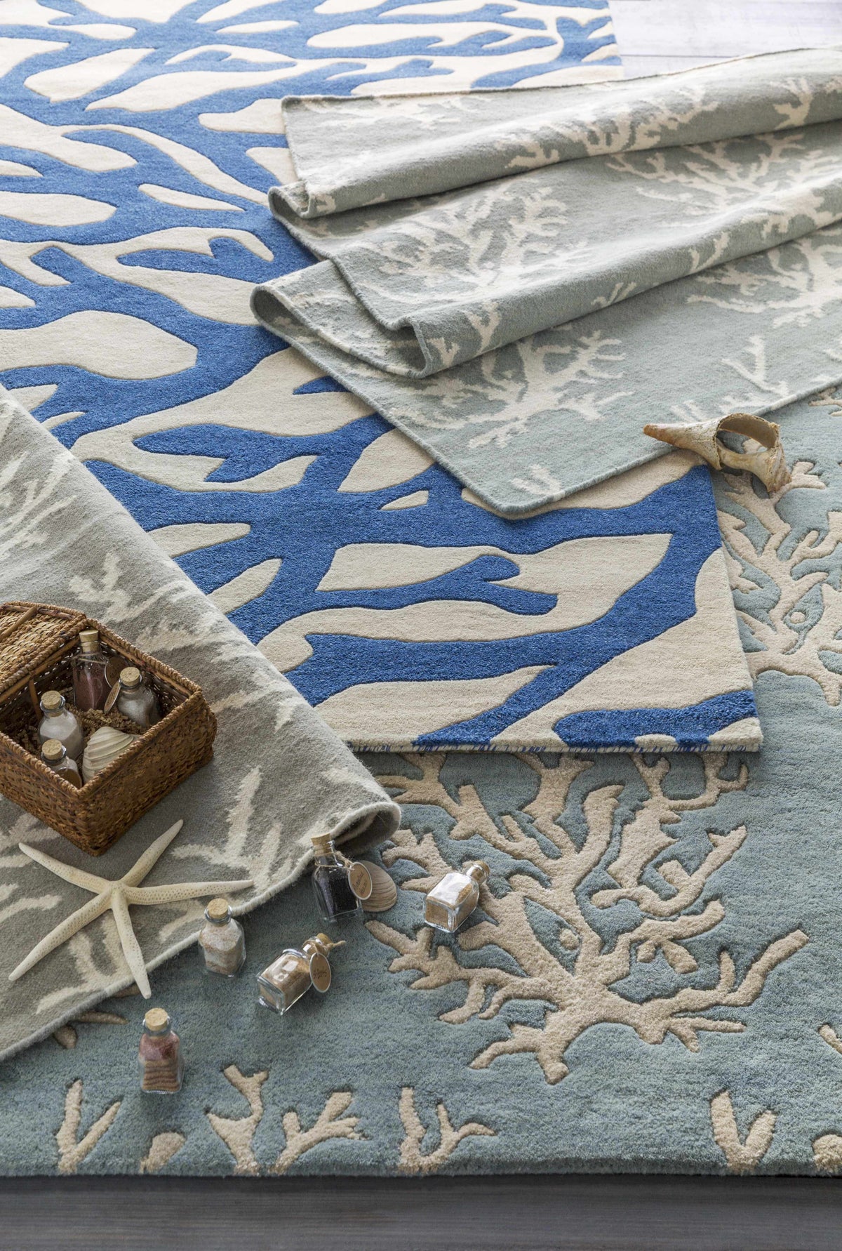 Boutique Rugs Carversville Ice Blue Botanical Wool Rug - view 5