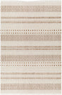 Boutique Rugs Eiko Beige Textured Saxony Rug with Fringes